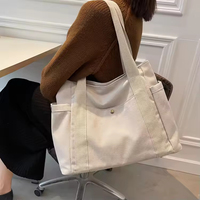 Sacs fourre-tout en toile épaisse personnalisés avec logo, blancs unis, réutilisables, pour courses, en coton, avec poignée, vente en gros