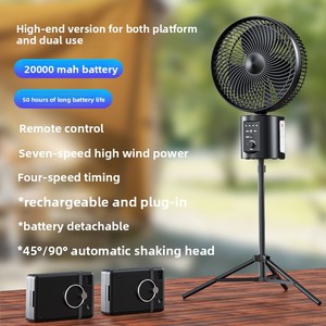 Ventilador de Circulación Recargable para el Hogar, Ventilador de Escritorio Silencioso con Temporizador, Telescópico, con Cabezal Oscilante y Control Remoto - Product Image 5