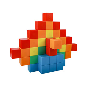 72 Pcs DIY 3D Xây Dựng Từ Khối Xây Dựng Khối Trẻ Em Câu Đố Lắp Ráp Trò Chơi Với Vuông Nhựa Xây Dựng Khối - Product Image 3