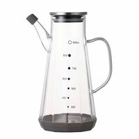 Noble Happy Factory Prix de dropshipping Bouteille d'huile d'olive multifonction classique en verre borosilicate transparent de 900 ml pour la famille