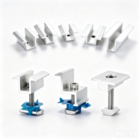 Support d'extrémité en aluminium personnalisé pour panneaux photovoltaïques – Accessoires de montage pour structure photovoltaïque