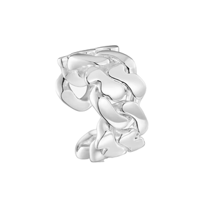 <span class=keywords><strong>Anillo</strong></span> Abierto de <span class=keywords><strong>Plata</strong></span> Pulida, Joyería Fina, Ajustable y Apilable, Venta al Por Mayor, Logotipo Personalizado - Product Image 3