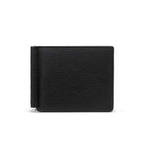 Dompet Lipat Pendek Kulit Sapi Asli Buatan Tangan dengan Logo Kustom, Dilengkapi Proteksi RFID untuk Pria dengan 6 Kantong Kartu