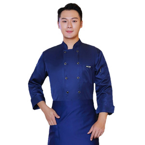 Catering a maniche lunghe e corte con Logo stampato personalizzato Hotel Chef abiti da lavoro estivi stile sottile cucina uniforme da Chef - Product Image 4