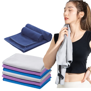 Custom Logo Embroidered Super Absorbent Microfiber Gym Towel for Sports Hiking Yoga Solid Color Woven Technique Small Soft - Product Image 4