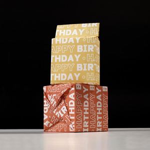 Venta al por mayor 80g cumpleaños macarrón arte papel tisú 43*300cm regalo de lujo embalaje personalizado rollo de papel de regalo - Product Image 1