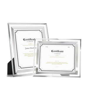 Small Order Wholesale 4x6 5x7 8x10 A4 Glass Picture <b>Photo</b> <b>Frame</b> Home Decoration Silver Edge Mirror Surface - Product Image 1