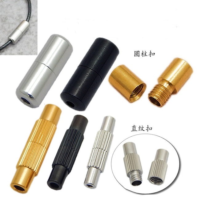 Gold Black Silver Jewelry Barrel Screw Clasps End Tip Jewelry Connector Clasp for Pearl Necklace Bracelet Jewelry Making