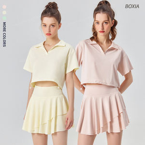 شعار مخصص مقاس كبير للنساء للياقة البدنية والتدريب على اليوجا والجري ملابس تنس مع جيوب للكبار تنورة قصيرة رياضية - Product Image 1