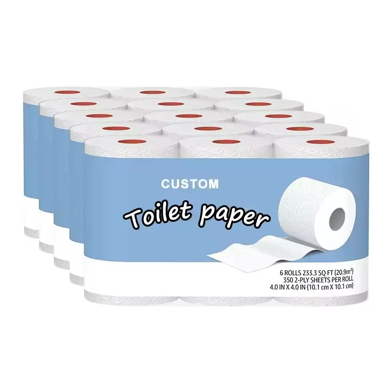 Manufacturer custom 2/3ply virgin wood pulp toliet paper printed wholesale toilet paper tissue hygiene paper