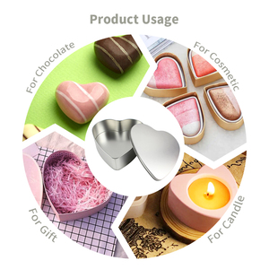 Oem ODM tùy chỉnh tinplate trường hợp lưu trữ container tình yêu hình dạng hộp kim loại rỗng kích thước lớn tin trái tim có thể với bao bì trang trí - Product Image 5