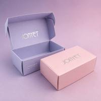 Boîte d'expédition en carton ondulé personnalisée de haute qualité avec logo sur mesure, couleur rose pêche, production en usine tout-en-un