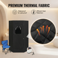 Sauna Portátil TOYING TY-1 90x90x180cm con Panel de Control Computarizado P1-P9, Ionizador de 1000W-1200W, 7.55kg, Carpa de Sauna de Vapor para Interiores