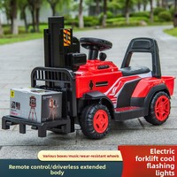 Chariot élévateur électrique, véhicule de construction, grande voiture jouet en plastique, excavatrice télécommandée pour enfants de 1 à 4 ans, unisexe