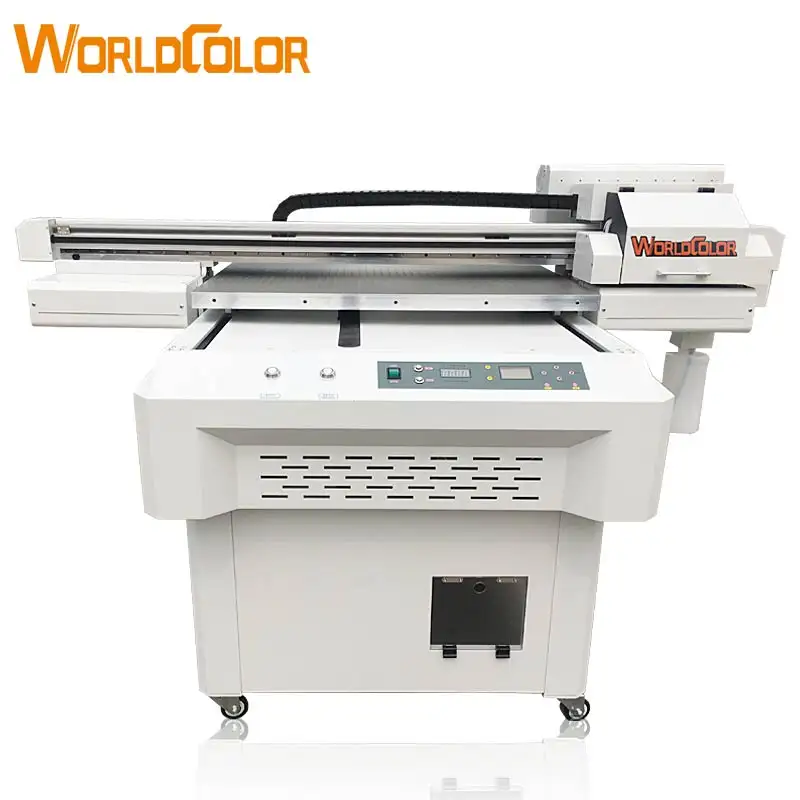 Worldcolor 2023 uv מדפסת uv שטוח מדפסת עם מים קירור מערכת 3 ראש uv9060 רוטרי הדפסה