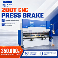 Prensa Plegadora Hidráulica CNC ADH de 200T y 3200mm para Doblado de Láminas Metálicas y Conformado de Placas de Acero