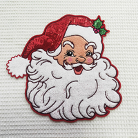 Nouveaux Patchs Brodés en Chenille Pailletée Réversible pour Arbres de Noël 2024, à Thermocoller, Personnalisables, Vente en Gros pour Vêtements