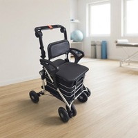 Chariot de courses en aluminium de haute qualité avec une capacité de 80 kg, conception pliable manuelle pour l'aide aux personnes âgées