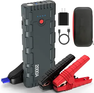 Avviatore per salto auto 30000mAh 6000A a corrente di picco con cavo di sicurezza per jump pack torcia con ricarica rapida 65W