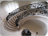 Usine de balustrades en fer forgé, fabrication sur mesure, motif rétro, anti-corrosion, garde-corps pour villa, balustrade en fer pour escalier intérieur