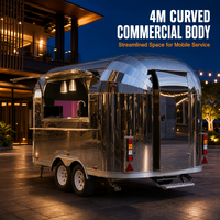 Camion de restauration mobile Wetruth de 12 pieds avec équipement de cuisine complet, chariot commercial personnalisé pour pizzas, café, hamburgers et restauration de rue