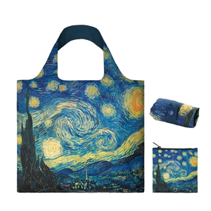 Bolsa de Compras Plegable Grande con Asa de Hombro, de Poliéster, con Diseño de Pinturas Famosas de Museos, Protección Ambiental, Personalizada por DIVES - Product Image 1