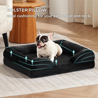 Indoor-Hundebett aus Wildleder mit erhöhtem Rand, atmungsaktiv und wasserdicht, für tägliche Erholung und Gemütlichkeit zu Hause