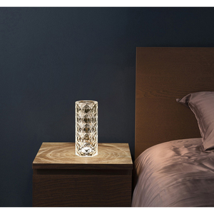 FCJ Nordic USB lampada da tavolo ABS cristallo diamante luce notturna con proiettore rosa Touch oscuramento per decorazione camera da letto 5V DC alimentazione