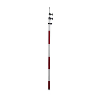 Poteau de prisme d'arpentage en aluminium de 2,15 m à 5,1 m, accessoires GNSS RTK, précision de 1 mm, station totale, blanc + rouge, garantie 1 an, marque OEM
