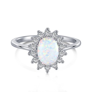 Fabbrica personalizzata Plata Esterlina 925 Joyeria Piedra Opalo all'ingrosso Moon Opal Ring vero argento Sterling 925 gioielli pietra <span class=keywords><strong>opale</strong></span> - Product Image 3