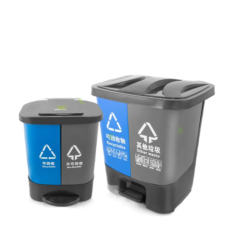 リットルプラスチック工業用ゴミ箱モバイルゴミ箱屋外大型ゴミ箱4輪付きゴミ箱