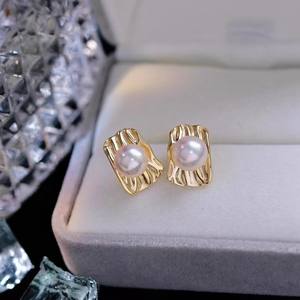 Base de Plata S925 para Accesorios de Perlas DIY, Base Simple para Joyería de Plata, Pendientes para Perlas de 5-6mm, Categoría de Producto: Pendientes de Perlas-22315 - Product Image 4