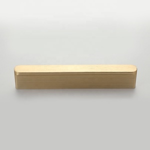 Solid Aluminum Furniture Hardware <strong>Pull</strong> Handle Modern <strong>Black</strong> Gold Dresser Cabinet Handles Kitchen Bedroom Exterior Warehouse Use - Product Image 3
