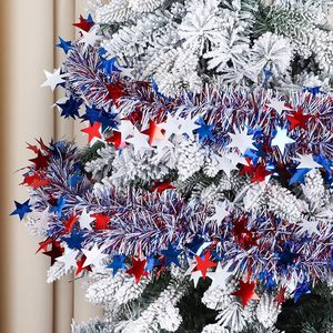 Nuoxin Popolare Ghirlanda Metallica Glitterata Patriottica Rossa Bianca Blu da 2M per Decorazioni del 4 <span class=keywords><strong>Luglio</strong></span> - Product Image 4