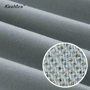 Organic Cotton Twill Emf Shielding Earthing Grounding Bed Sheets Silver Fiber Fabric