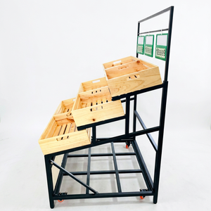 Modern Style Vegetable Fruit Rack Vietnam Manufactured Supermarket Display Racks with Detachable Feature OEM Accepted - Product Image 1