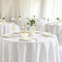 Nappe en polyester noir et blanc, ronde 120 pouces, rectangulaire 120x60, 120x70, pour mariage, banquet, hôtel, fête