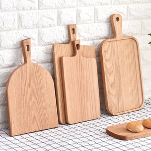 Tabla de cortar de madera estilo japonés, rectangular, de roble, para servir carne, para hotel, café, té, fiestas, frutas, pizza. - Product Image 1