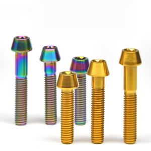 Vis en alliage de titane pour moto, vis en titane T50, vis en titane à pointe conique M10*20-80*1.25mm, accessoires pour moto - Product Image 4