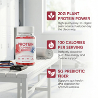 Gomitas de Proteína con Sabor a Bayas Mixtas, 20 g de Proteína, 100 Calorías, 5 g de Azúcar, Fibra Prebiótica, 60 Unidades