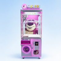 Machine à griffes à monnayeur avec éclairage LED, jeu de préhension de prix pour parcs d'attractions et salles d'arcade intérieures