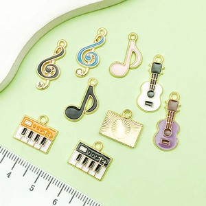 Colorful Musical Instrument Pendants Guitar Piano <b>Note</b> Alloy DIY Jewelry Charms For Creative Accessories Unisex Gift - Product Image 3