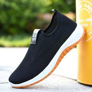 Summer Mesh Slip-On <b>Shoes</b> for Men <b>Soft</b> Rubber Outsole Breathable Non-Slip Wear-Resistant Flat Dad <b>Shoes</b> Middle-Aged Elderly - Product Image 6