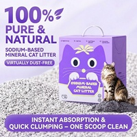 Litière pour chat en minéraux bruts anti-odeurs, performance de compactation stable, ultra faible teneur en poussière, résistante à l'humidité, sable écologique pour chat