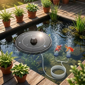 Aireador de Estanque Recargable Solar OEM Disponible, Bomba de Oxígeno Solar Silenciosa de Gran Flujo de Aire para Estanques de Jardín y Pesca al Aire Libre - Product Image 2