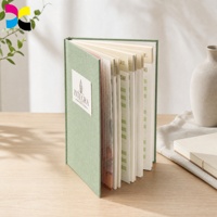 Carnet de notes personnalisé de luxe en tissu, couverture rigide, reliure cousue, impression thermique, cadeau pour le bureau