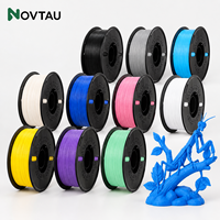 Filament d'imprimante 3D Novtau PETG FFF 1,75 mm, bobine de 1 kg, matériau d'impression plastique 3D et fournitures d'impression pour modèles créatifs