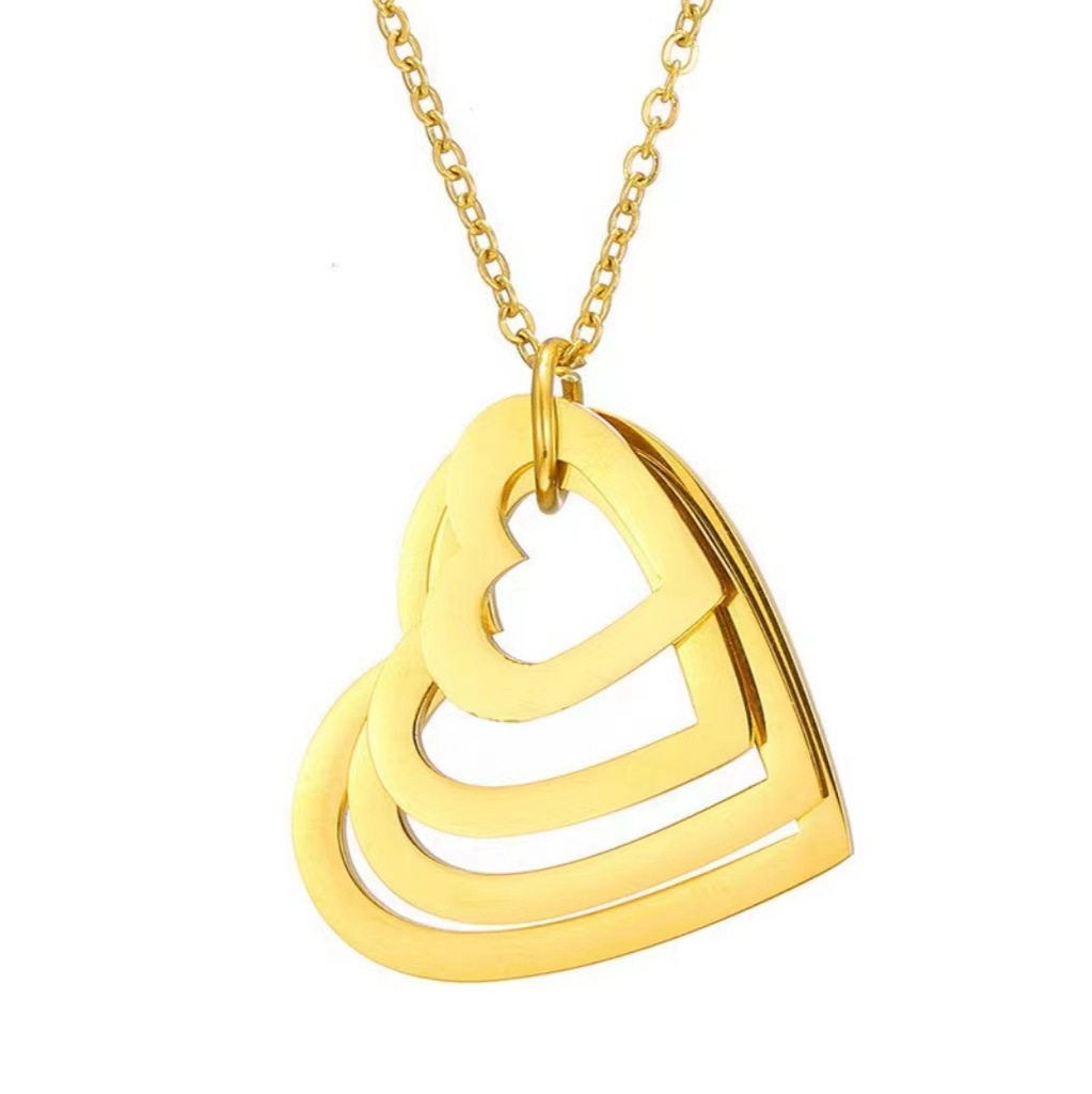 Gold 4# Heart Pendant