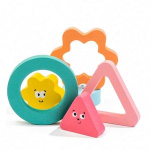 Jouet en bois pour développer la motricité fine des bébés, 2 en 1, jeu de pêche magnétique, blocs de tri et d'association de formes pour garçons et filles - Product Image 5