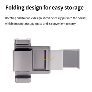 GREATYYT Soporte para teléfono de aleación de aluminio Clip-On Micrófono móvil Luz de relleno Bolsillo Compatible <span class=keywords><strong>Osmo</strong></span> <span class=keywords><strong>Pocket</strong></span> 1/2 Accesorio de acción deportiva - Product Image 4